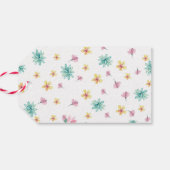 Dank u labels | Favoriete labels | Waterverf flora Cadeaulabel (Achterkant Horizontaal)