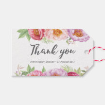 Dank u labels | Favoriete labels | Waterverf pioen