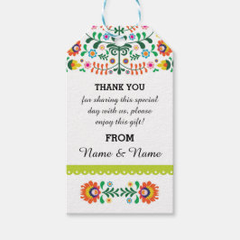 Dank u Labels Fiesta Mexicaans Print Limoen Bruilo Cadeaulabel