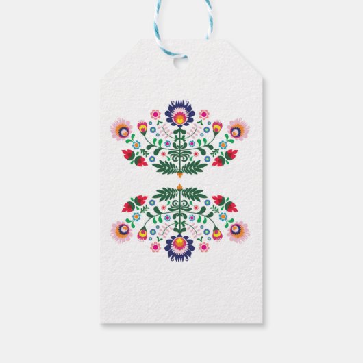 Dank u Labels Fiesta Mexicaans Print Rood Bruiloft Cadeaulabel (Achterkant)