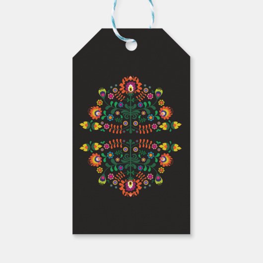 Dank u Labels Fiesta Mexican Print Bruiloft Cadeaulabel (Achterkant)