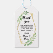 Dank u Labels Gouden bladeren Foliage bruiloft Cadeaulabel (Voorkant)