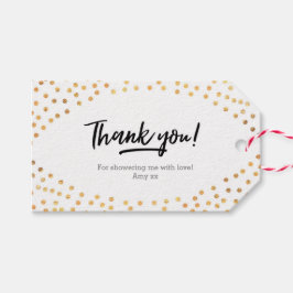 Dank u labels | Labels bevoordelen | Gouden vlekke Cadeaulabel