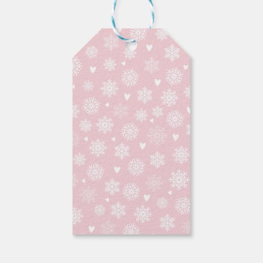 Dank u Labels Roze Baby Het is Cold Shower Favorie Cadeaulabel (Achterkant)