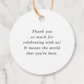 Dank u labels voor bruiloft gunsten Modern Heart (Achterkant)