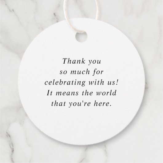 Dank u labels voor bruiloft gunsten Modern Heart (Achterkant)