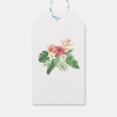 Dank u Labels Waterverf Tropische bruiloft Cadeaulabel (Achterkant)