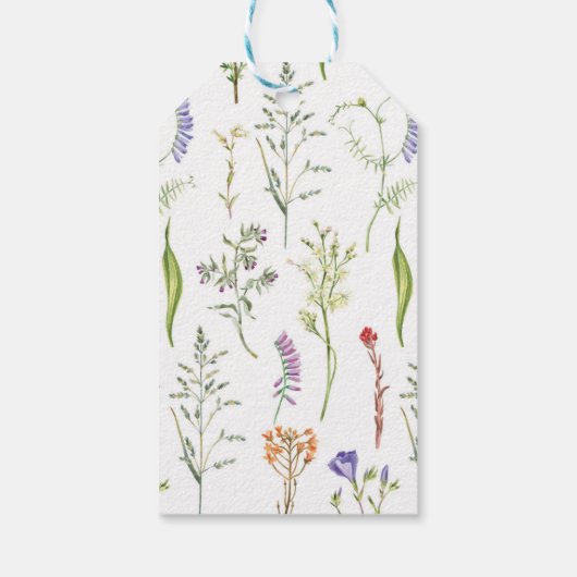 Dank u Labels Wedding Wildflower Bloemen Cadeaulabel (Achterkant)