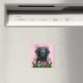 Dank u - Labrador - Zwart - Gauge Magneet (Insitu (Vaatwasser))