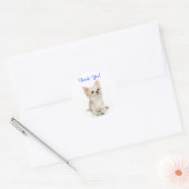Dank u langharige Chihuahua Sticker (Envelop)