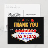 Dank u - Las Vegas teken Fabulous Casino Nacht Briefkaart (Voorkant / Achterkant)