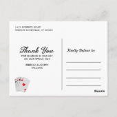 Dank u - Las Vegas teken Fabulous Casino Nacht Briefkaart (Achterkant)