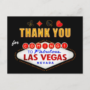 Dank u - Las Vegas teken Fabulous Casino Nacht Briefkaart