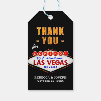 Dank u - Las Vegas teken Fabulous Casino Nacht Cadeaulabel