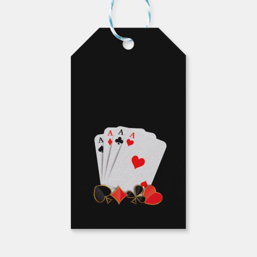 Dank u - Las Vegas teken Fabulous Casino Nacht Cadeaulabel (Achterkant)