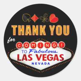 Dank u - Las Vegas teken Fabulous Casino Nacht Ronde Sticker