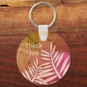 Dank u, Leaf Silhouette, een gemarmerde appreciati Sleutelhanger (Voorkant)