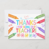Dank u leerkracht kaart (Voorkant)