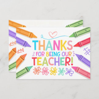 Dank u leerkracht kaart