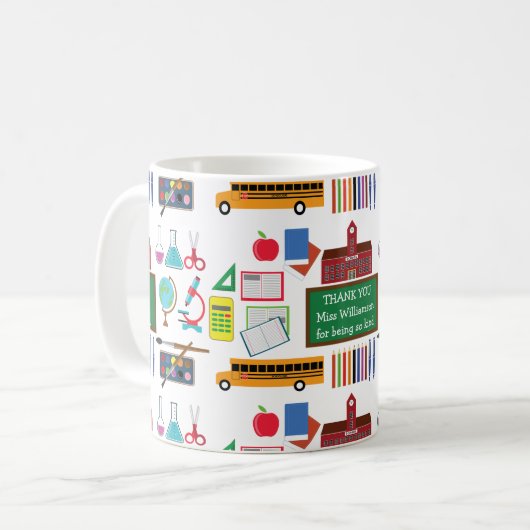 DANK U Leerschool Koffiemok (Voorkant links)