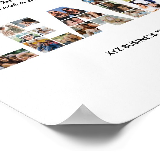 Dank u leider Fotocollage Afscheidsretraite Poster (Hoek)