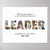 Dank u leider Fotocollage Afscheidsretraite Poster (Voorkant)