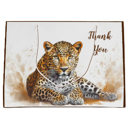 Dank u Leopard Dierenportret Groot Cadeauzakje