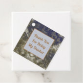 Dank U Leraar Abstract Goud Blauw Waardering Bedankjes Labels (In situ)