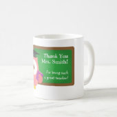 Dank u, Leraar Appreciation Day, Cute Pink Owl Koffiemok (Voorkant rechts)