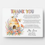 dank u leraar Appreciation honey bee gedicht Fotoplaat (voorkant)