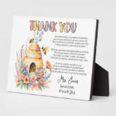 dank u leraar Appreciation honey bee gedicht Fotoplaat (Zijkant)