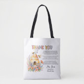 dank u leraar Appreciation honey bee gedicht Tote Bag (Voorkant)
