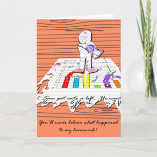 Dank u, leraar bedankkaart