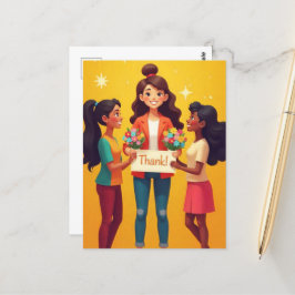 "Dank u, leraar!" Briefkaart