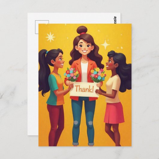 "Dank u, leraar!" Briefkaart (Voorkant / Achterkant)