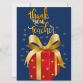 Dank u, leraar feestdagenkaart (Voorkant)