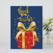 Dank u, leraar feestdagenkaart (Staand voorkant)