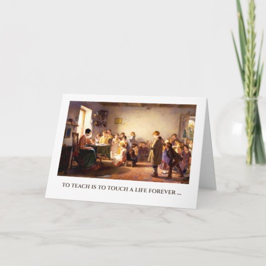 Dank u, leraar. Fine Art Wenskaart Bedankkaart (Voorkant)