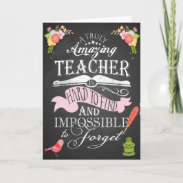 Dank u leraar kaart waardering week