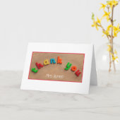 Dank u leraar magnetische brief kaart (Gele Bloem)