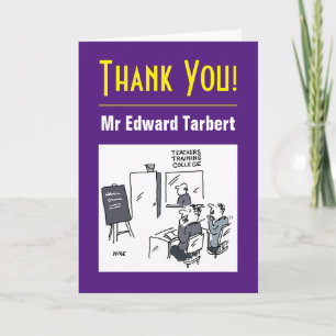 Dank u Leraar met Bericht Kaart