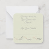 Dank u Leraar: Notitiekaartje (Achterkant)