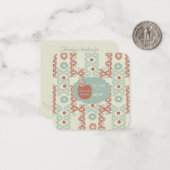 Dank u Leraar: Notitiekaartje (Voorkant / Achterkant in situ)