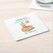 Dank u leraar - oprechte waardering cadeau - kartonnen onderzetters (Schuin)