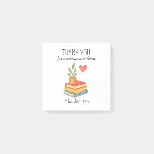 Dank u leraar - oprechte waardering cadeau - post-it® notes (Voorkant)