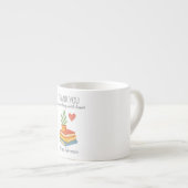 Dank u leraar - oprechte waardering geschenk espresso kop (Voorkant rechts)