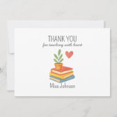 Dank u leraar - oprechte waardering geschenk feestdagenkaart (Voorkant)