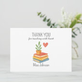 Dank u leraar - oprechte waardering geschenk feestdagenkaart (Staand voorkant)