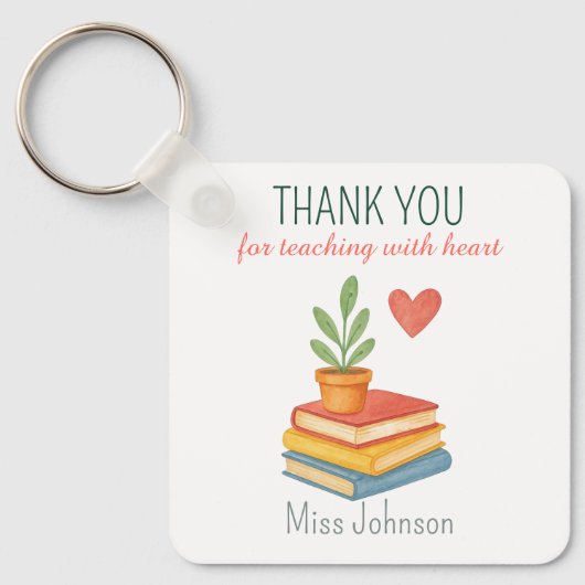 Dank u leraar - oprechte waardering geschenk sleutelhanger (Voorkant)