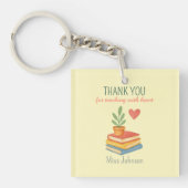 Dank u leraar - oprechte waardering geschenk sleutelhanger (voorkant)